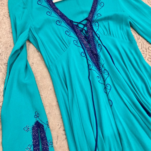 Turqoise Swimsuit CoverUp - Picture 4 of 4